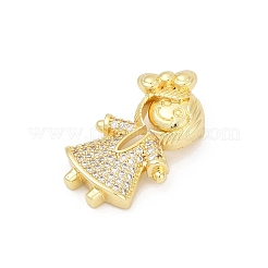 Colgante micropavé cubic zirconia de latón&nbsp;KK-D317-104G