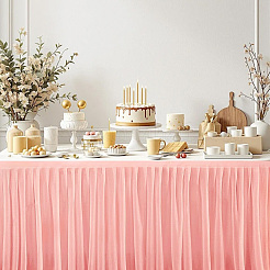Jupe de table en polyester&nbsp;AJEW-WH20022-20J