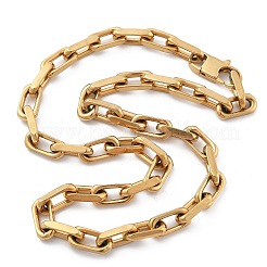 Ионное покрытие (ip) 304 нержавеющая сталь скрепки цепи ожерелья для женщин мужчин NJEW-U019-03G