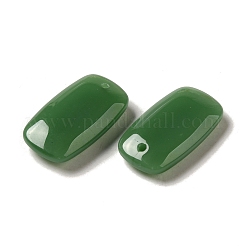 ガラスチャーム  天然石風  長方形チャーム  シーグリーン  30x17x7mm  穴：1.6mm&nbsp;GLAA-B017-08A-02