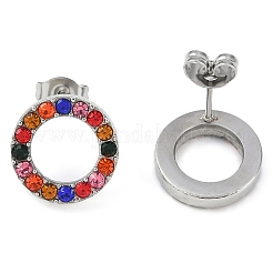 Boucles d'oreilles à tige en acier inoxydable 304&nbsp;EJEW-C099-09P-01