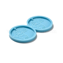 Плоская круглая форма с картой африки и силиконовыми формами для подвески в виде кулака&nbsp;SIMO-H004-05