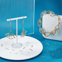 1600 шт. 4-х размеров стеклянные витые бусины стеклярус GLAA-PH0002-16B