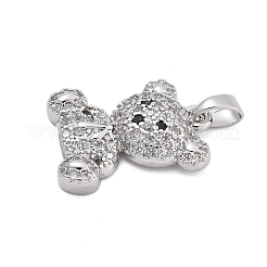 Латунные микропаве прозрачные подвески с фианитом KK-L234-01P