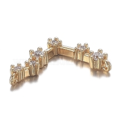 Кулоны из латуни с прозрачным фианитом&nbsp;ZIRC-F120-019G-02