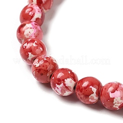 Синтетические камуфляжные бусины окрашенные в бирюзовый цвет&nbsp;G-E594-24L-A