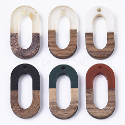Pendentifs en bois de résine et de noyer&nbsp;RESI-R427-02