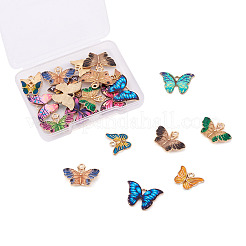 30 шт. 15 стильные подвески из светлого золотого сплава с эмалью&nbsp;ENAM-CW0001-16