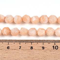 Teñidos naturales blancas abalorios de jade hebras&nbsp;G-T139-8mm-46T