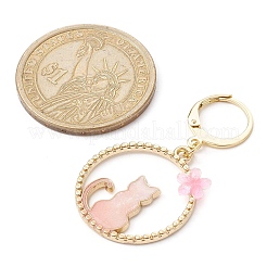 Пасхальное украшение с подвеской из эмали из сплава кролика и кошки HJEW-JM01463