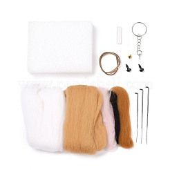 Kit de feutrage à l'aiguille porte-clés chat&nbsp;DIY-P062-04