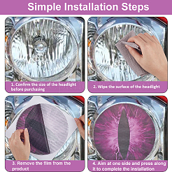 Наклейка на фару автомобиля из ПВХ AJEW-WH20011-48E