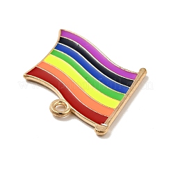 Подвески из сплава радужной эмали&nbsp;ENAM-G208-16KCG