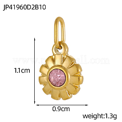 Подвески из нержавеющей стали 304 со стразами STAS-OY003-87G