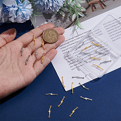 20 шт. 2-х цветные подвески-соединители из нержавеющей стали&nbsp;STAS-UN0065-27