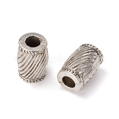 合金ヨーロピアンビーズ  大穴ビーズ  コラム  アンティークシルバー  17x11mm  穴：5mm&nbsp;MPDL-L028-70AS