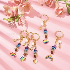 Брелки с подвеской из эмали цвета радуги KEYC-JKC00546