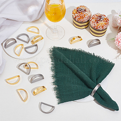 20 шт. 2-х цветное кольцо для салфеток из сплава&nbsp;AJEW-PH0012-16