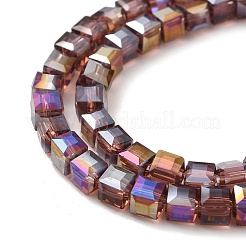 FilI di perline in vetro placcato&nbsp;EGLA-D018-4x4mm-81