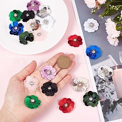 20 шт. 10-цветные аппликации из ПВХ с пайетками в форме цветка DIY-GF0007-07