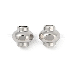 真鍮製スペーサービーズ  ランタン  プラチナ  5x5mm  穴：2mm&nbsp;KK-D375-31P