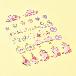 28шт 14 стиля подвески из сплава с эмалью&nbsp;ENAM-FS0002-25