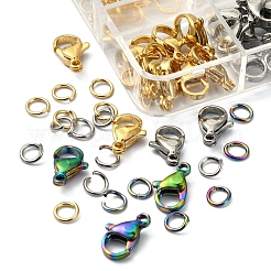 120 шт. ионное покрытие (IP) застежки-лобстеры из нержавеющей стали 304 STAS-YW0001-22