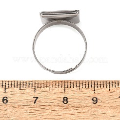 Componentes de anillos de dedo ajustables de acero inoxidable 304&nbsp;SA-CBA8B85-08D-P