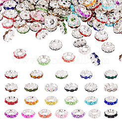 100 шт. Латунные бусины со стразами&nbsp;KK-TA0002-12