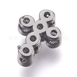 Латунные микро проложить кубического циркония бусы&nbsp;ZIRC-E152-07-RS