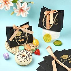 Geschenktüten aus Papier mit Goldprägung auf Absolventenhüten&nbsp;CARB-FZC0001-01A