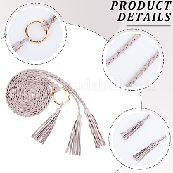 Handgefertigte Gürtel aus geflochtenem Seil aus Kunstleder&nbsp;AJEW-WH20006-398D