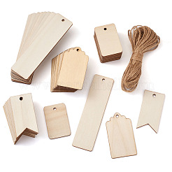 Незаконченные деревянные большие подвески WOOD-TA0002-27