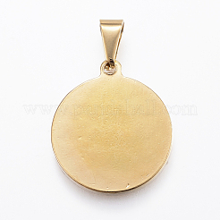 Pendenti in acciaio inossidabile 304 placcato oro 18k&nbsp;X-STAS-H372-01B
