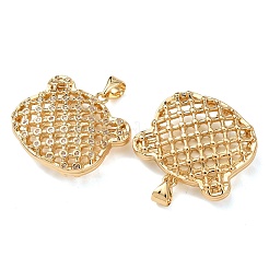 Pendenti in zirconi cubici trasparenti in micro pavè di ottone&nbsp;KK-B184-01G-11