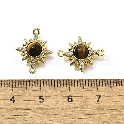 Подвески-подвески из латуни с прозрачным кубическим цирконием и солнечными звеньями&nbsp;KK-K398-23G