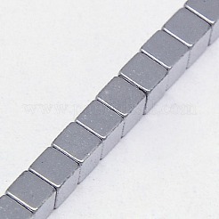 Electroplate non magnetici ematite sintetico fili di perline&nbsp;G-J170A-2x2mm-M