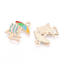 Подвески из сплава и эмали на пляжную тематику&nbsp;ENAM-T022-33M