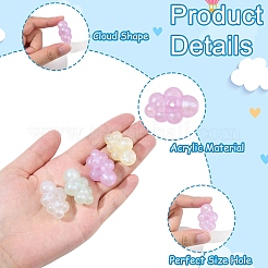 20 шт. Прозрачные акриловые бусины&nbsp;OACR-YW0002-14