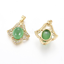 Латунные микро проложить кубического циркония подвески&nbsp;KK-G386-01MG