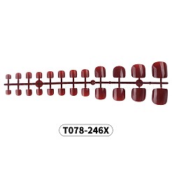 Полное покрытие накладные ногти на ногах сплошной цвет пластиковые ногти на ногах искусственные кончики ногтей на пальцах ног&nbsp;MRMJ-T078-246X