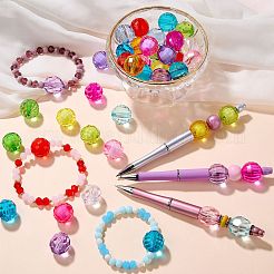 230 г прозрачных акриловых бусин&nbsp;OACR-SZ0001-80