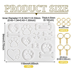 Stampi fai da te in silicone per portachiavi kit per la realizzazione di teschi&nbsp;DIY-TA0011-70