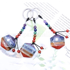 Llavero con colgante de piedras preciosas de 7 chakra&nbsp;CHAK-PW0001-046