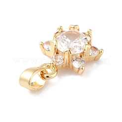 Покрытие стойки латунь микропаве прозрачные подвески из кубического циркония ZIRC-F128-01G