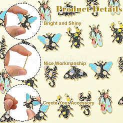 25шт 5 стиля подвески из сплава с эмалью&nbsp;ENAM-YW0005-22