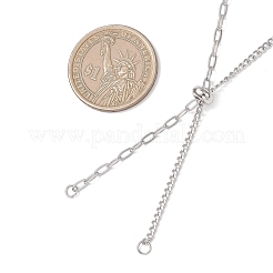 Изготовление ожерелий из цепочки-скрепки из нержавеющей стали 304&nbsp;AJEW-JB01531