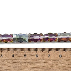 Стеклянные бусины с гальваническим покрытием &nbsp;EGLA-L045-F-HP01