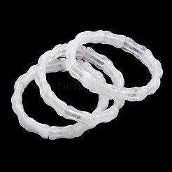 竹製の天然水晶ビーズを使用した伸縮性ブレスレット（男女兼用）  内径：2.36インチ（6cm）&nbsp;BJEW-K304-01L