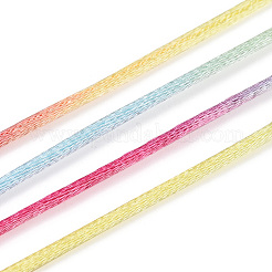 Cordons en satin de queue de rat en nylon teint par segment&nbsp;NWIR-A008-01L